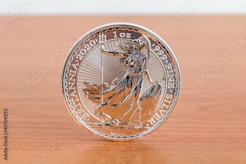 Silver Britannia, one of the most popular silver coins. 1oz silver coin.