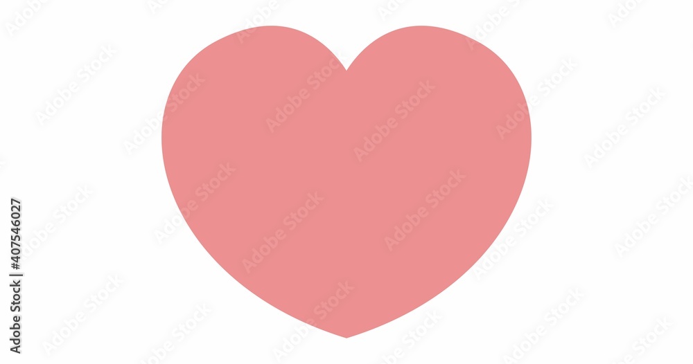 A heart. Vector shape of love symbol. Icon for Valentine's Day. Pink isolate on a white background.