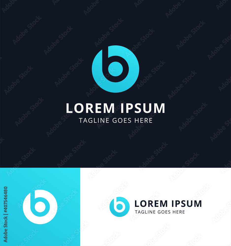 Simple letter b logo design. Icon template for brand with simple style and memorable shape.