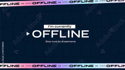 Twitch Background Overlay Office Message Template