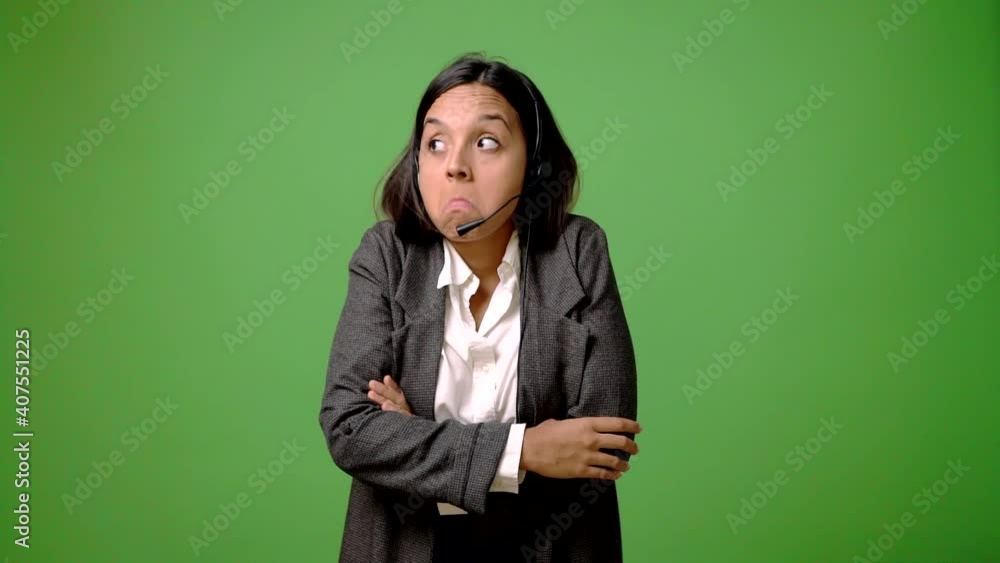 woman in business uniform making unimportant and doubts gesture while lifting the shoulders and the palms of the hands woman in business uniform making unimportant and doubts gesture while lifting the shoulders and the palms of the hands