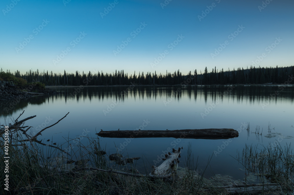 Reflection at Sparks Lake Oregon at dawn Reflection at Sparks Lake Oregon at dawn