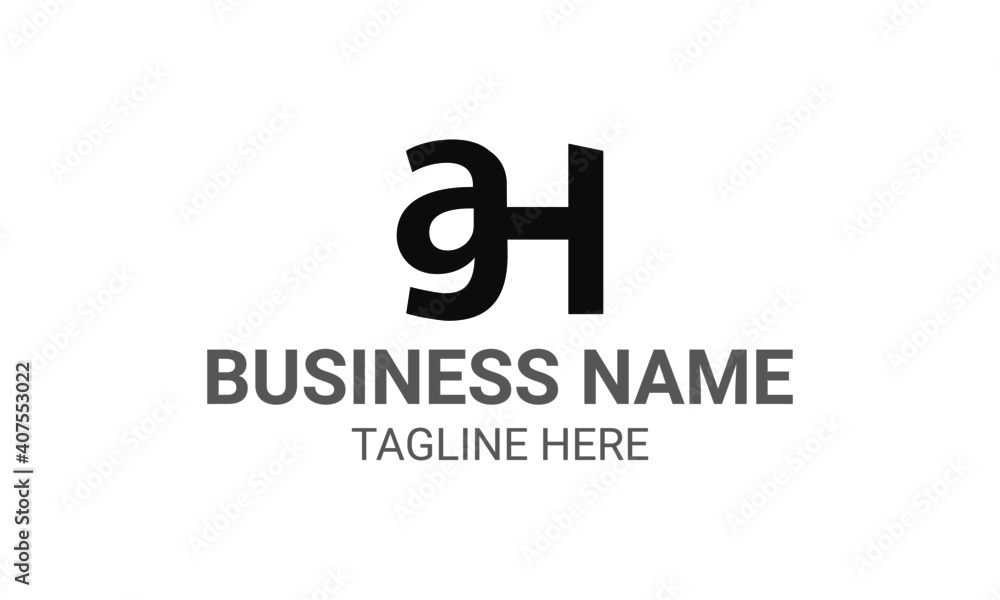 AJH Letter Logo Design. Unique Business, website, company vector Logo design with AJH letter.