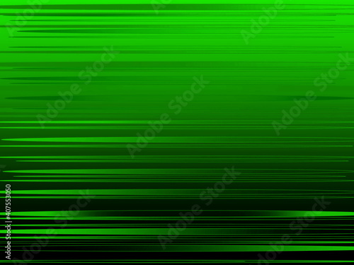 Neon green thin lines horizontal arranged on a black background