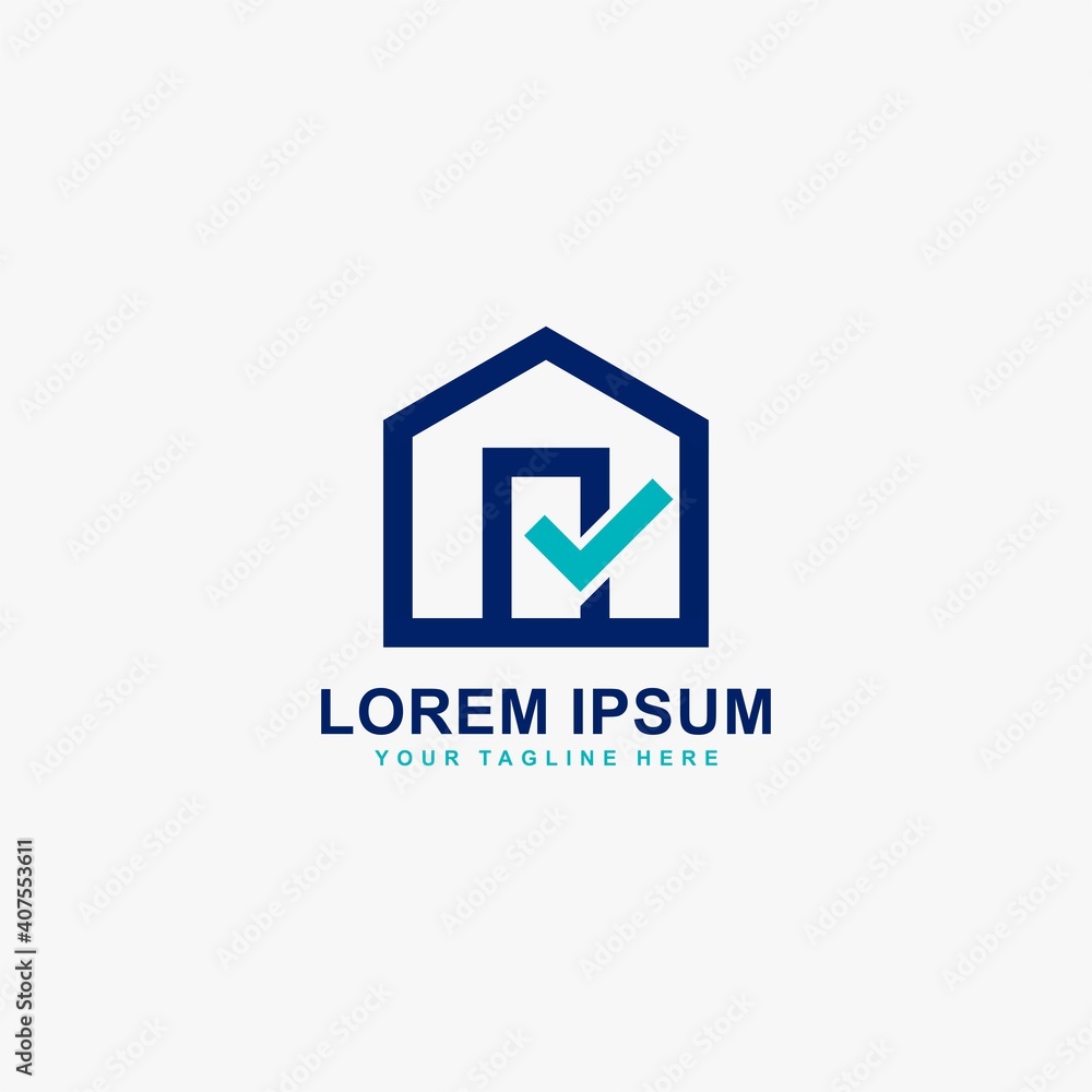 Home and checklist logo design vector. Real estate logo sign. Home and checklist logo design vector. Real estate logo sign.