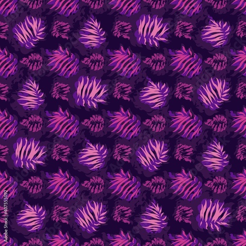 seamles leaf pattern purple
