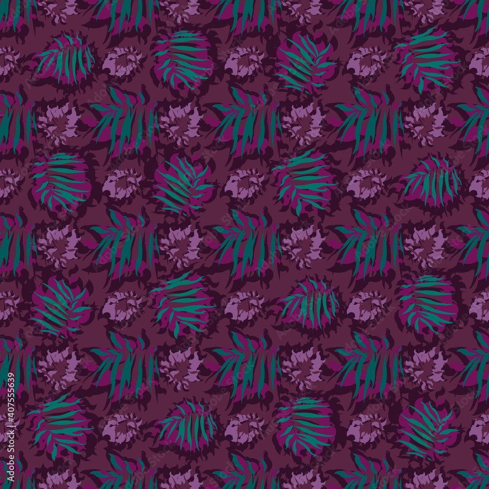 seamles leaf pattern variations seamles leaf pattern variations