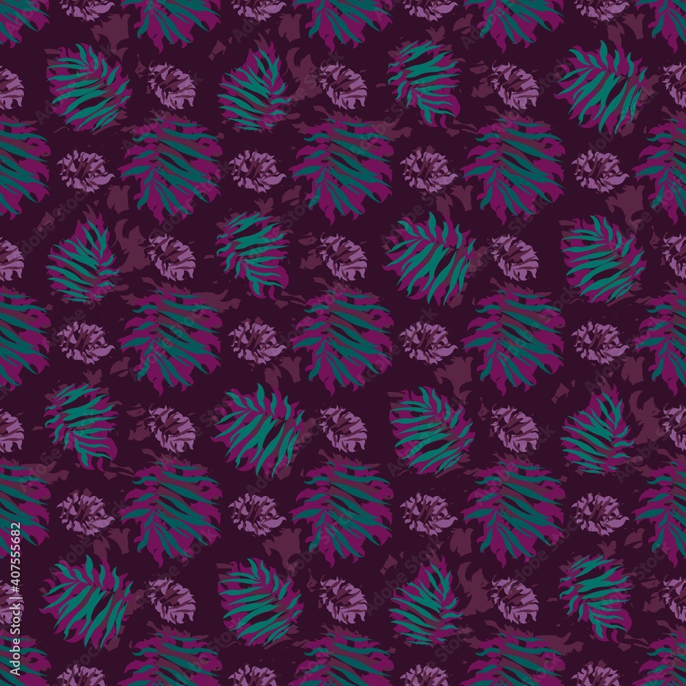 seamles leaf pattern variations seamles leaf pattern variations