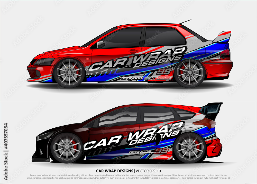 abstract background vector for racing car wrap design and vehicle livery 

