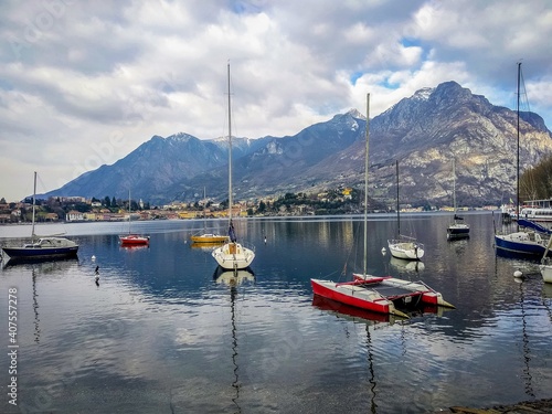 boats on the lake of como