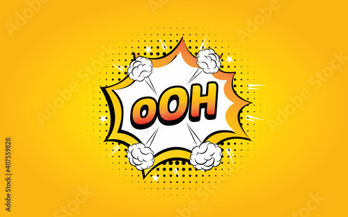 Illustration of the comic style of oOH wording template design