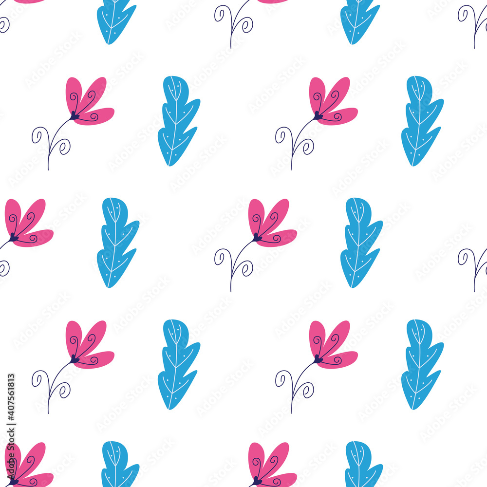 Floral botanical seamless patterns. Vector design for paper, cover, wallpaper, fabric, textile, interior decor and other project. Floral botanical seamless patterns. Vector design for paper, cover, wallpaper, fabric, textile, interior decor and other project.