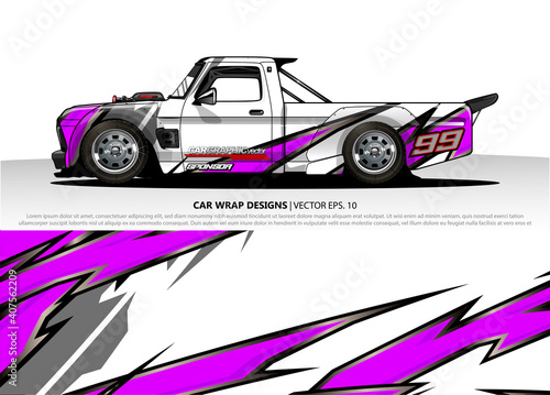 abstract background vector for racing car wrap design and vehicle livery 
