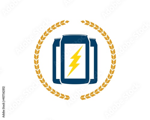 Circular wheat with three energy drink inside