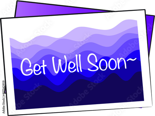 vector get well soon card