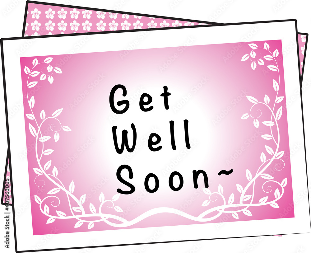 vector get well soon card vector get well soon card