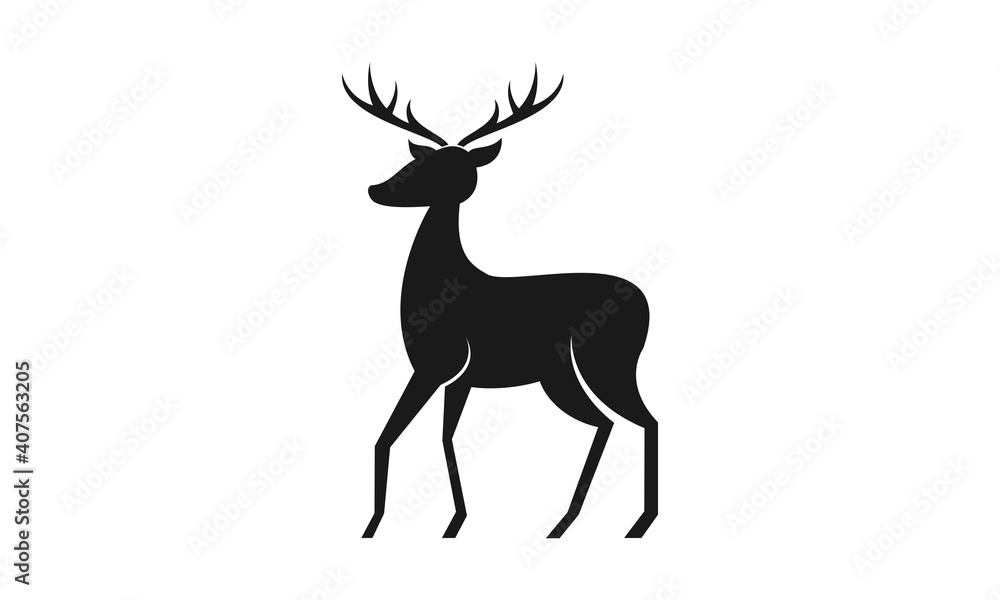 Fototapeta premium Deer animal illustration vector design