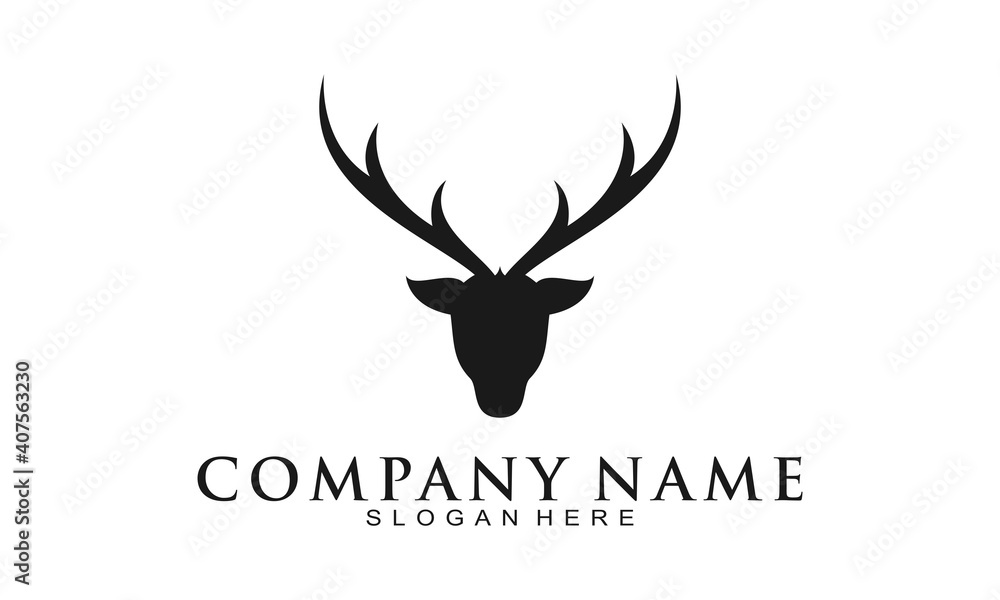 Deer horn illustration vector logo Deer horn illustration vector logo