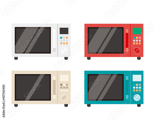 電子レンジのベクターイラスト　家電