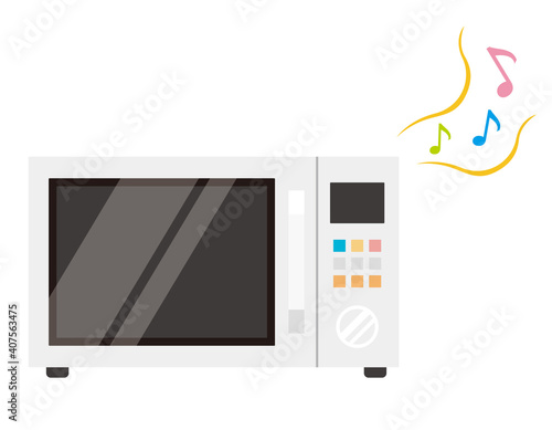 電子レンジのベクターイラスト　家電