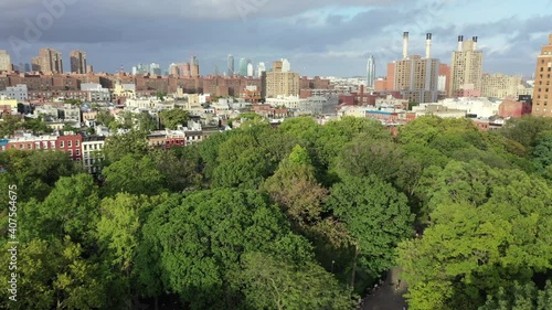 New York, NY, USA - October 15, 2020 : Tompkins Square Park during the COVID-19 Outbreak in New York City, 2020. photo