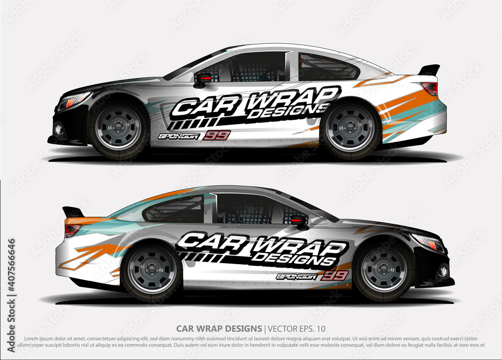 abstract background vector for racing car wrap design and vehicle livery 
