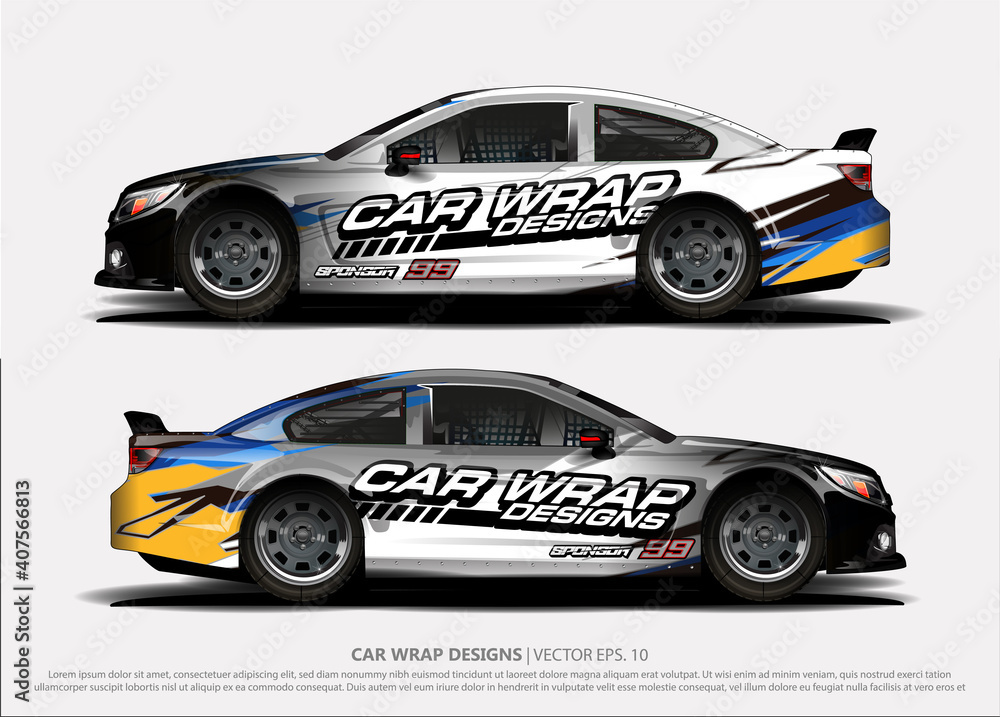 Fototapeta premium abstract background vector for racing car wrap design and vehicle livery 