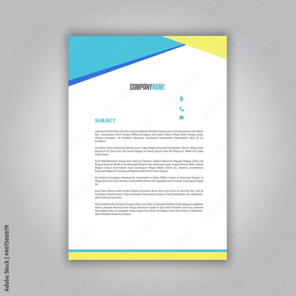 modern letterhead business template vector illustration modern letterhead business template vector illustration