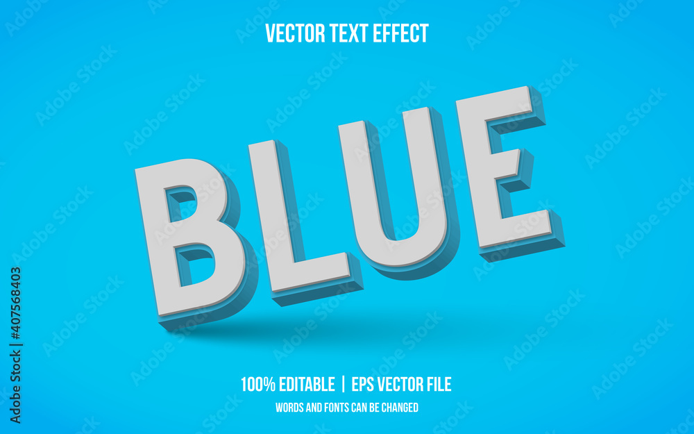 Blue text style effect