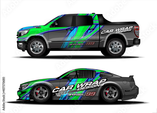 abstract background vector for racing car wrap design and vehicle livery 