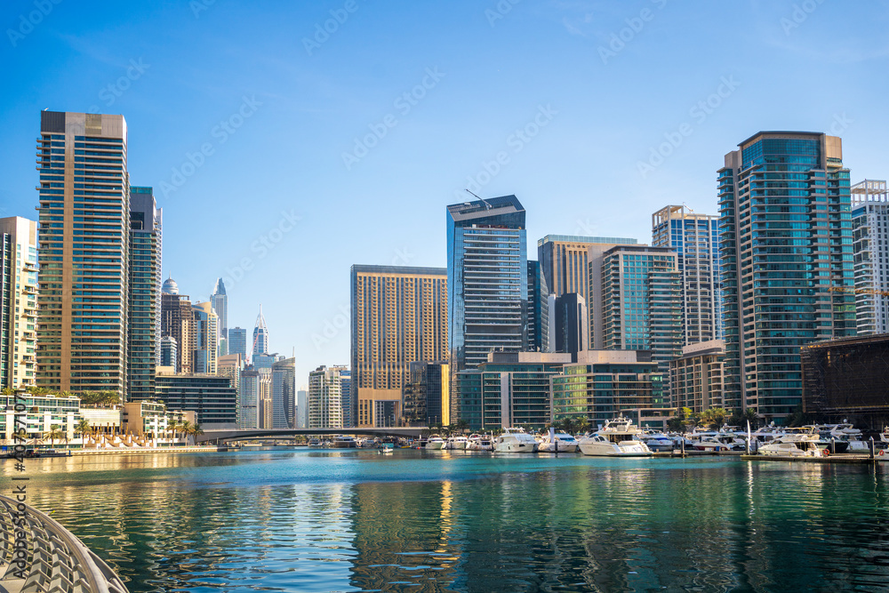 skyscrapers in the Dubai Marina skyscrapers in the Dubai Marina