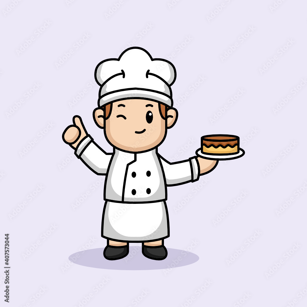 cute kid in chef costume mascot design cute kid in chef costume mascot design
