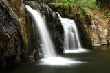 Beautiful Ang Beng Waterfall in the rainy season at Chantaburi of Thailand