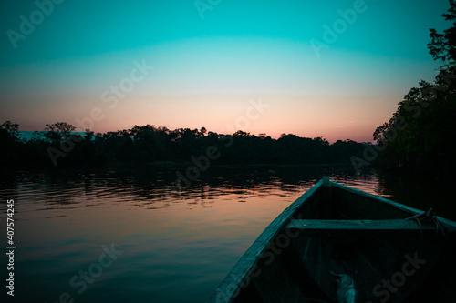 boat on the amazon river (ID: 407574245)