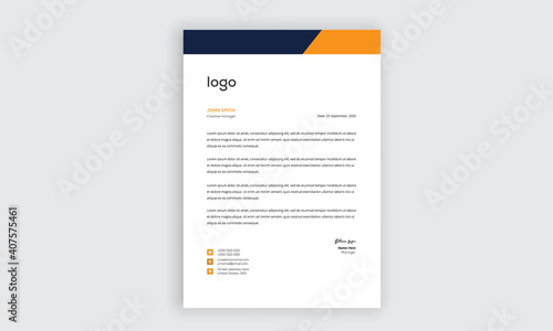  Professional corporate business letterhead templates for your project design, Vector illustration.