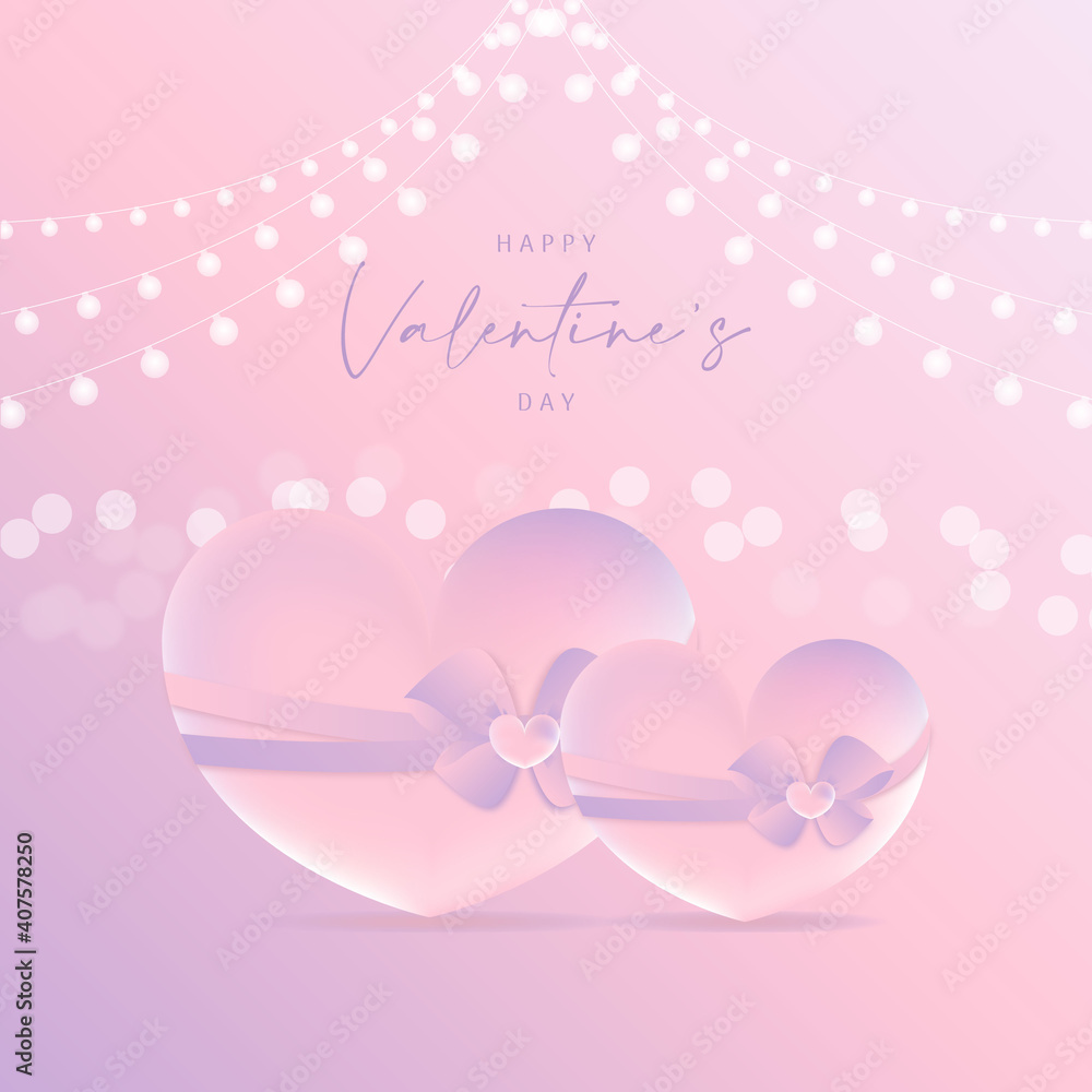 pink pastel background with hearts