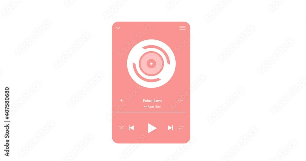 Music player motion graphic clip Music player motion graphic clip