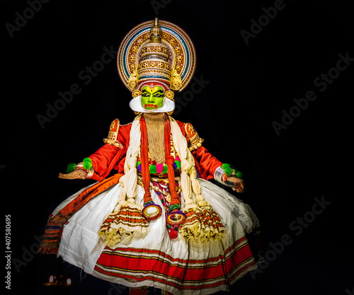 Kathakali kerala classical dance men body posture photo