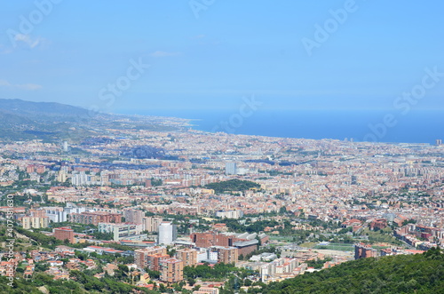 Marvelous panorama of the Barcelona city