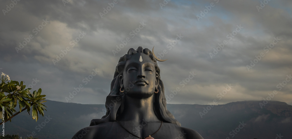 adiyogi shiva statue from unique different perspectives Stock Photo ...