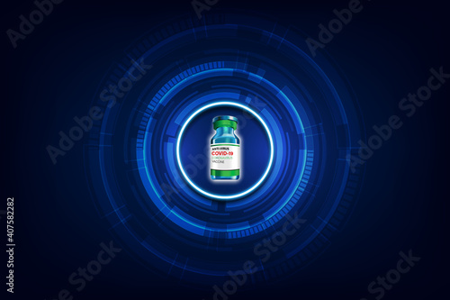Anti Coronavirus disease COVID-19 infection medical vaccine.
