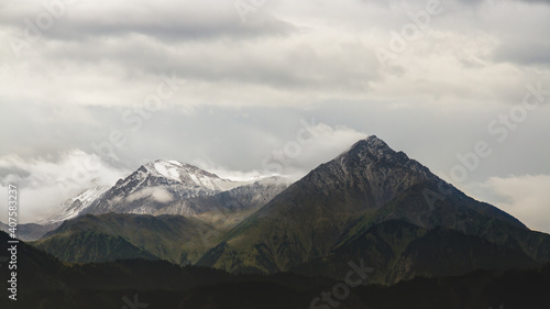 clouds over the mountains