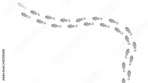 Shoes footprint animation ( MP4, 4K )