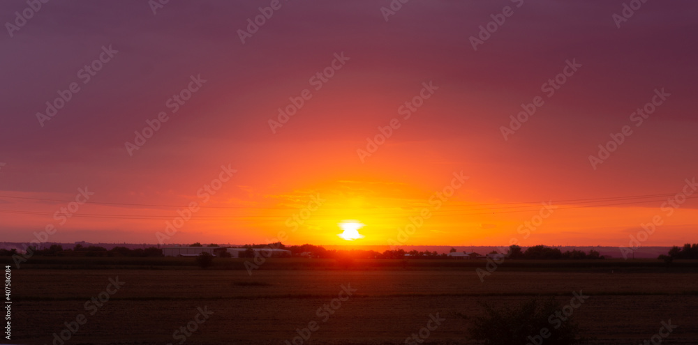 Photo of sunset landscape
