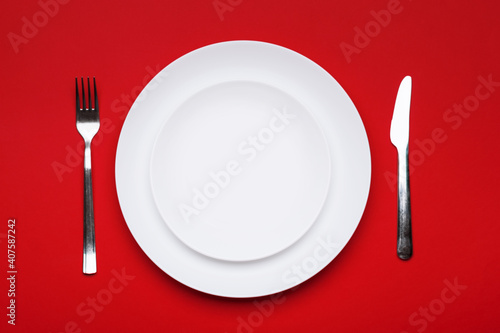 plate with fork and knife