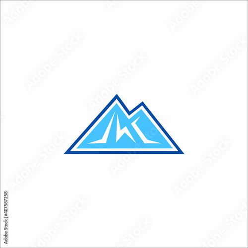 logo mountain natural templet vector