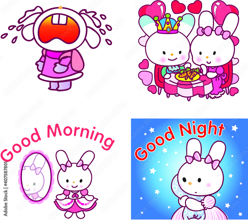 vector cartoon rabbit emoji set vector cartoon rabbit emoji set