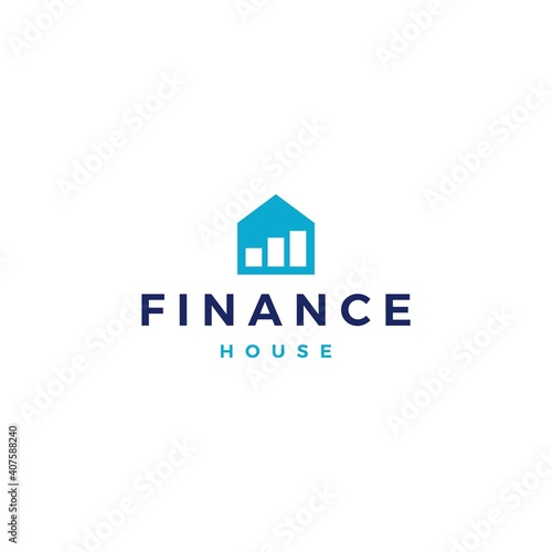 finance financial house home mortgage investment logo vector icon illustration