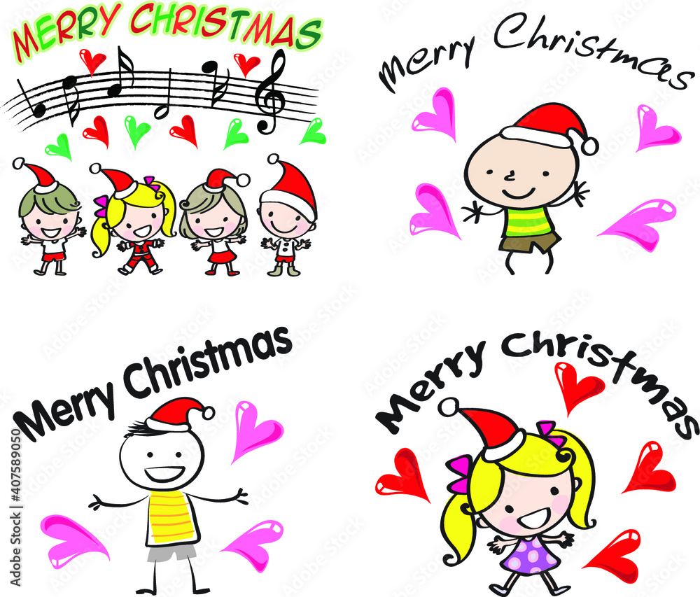 vector cartoon merry christmas card emoji set vector cartoon merry christmas card emoji set