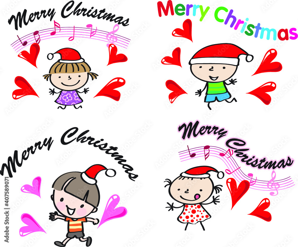 vector cartoon merry christmas card emoji set vector cartoon merry christmas card emoji set